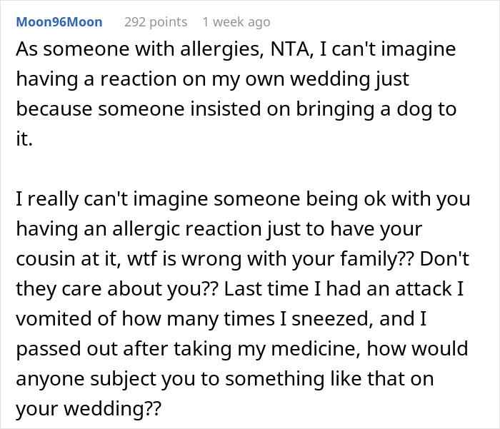 "Am I A Jerk For Not Letting My Nephew Bring His Service Dog To My Wedding?"