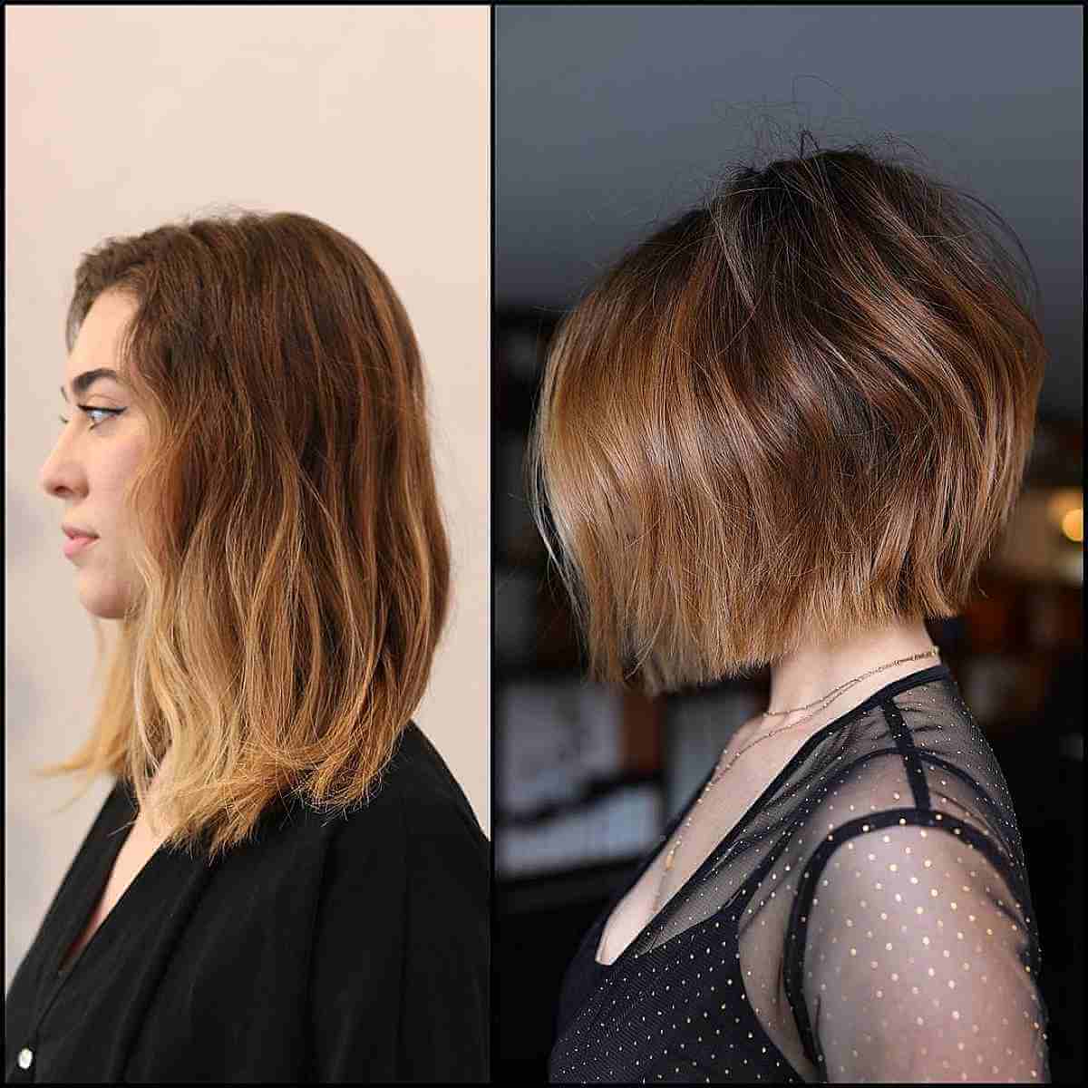 Modern Short to Medium Angled Bob